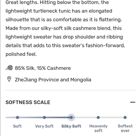 NAADAM Brown Silk Cashmere Turtleneck Tunic Sweater Size XS NWOT - Picture 16 of 16